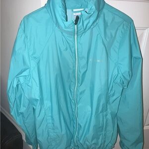 Columbia Turquoise Windbreaker Jacket